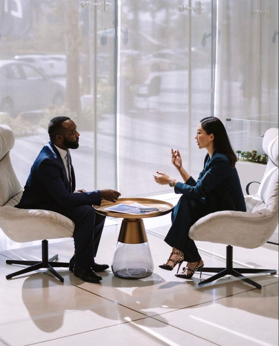 Hope Ellison consulting with clients